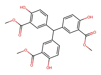 Benzoic acid, 3,3',3''-methylidynetris(6-hydroxy-, trimethyl ester structure