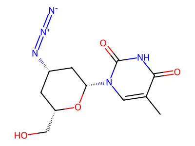 .beta.Pyranoid analog of AZT structure
