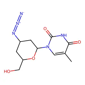 .beta.Pyranoid analog of AZT structure