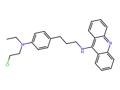N-(3-(4-((2-Chloroethyl)ethylamino)phenyl)propyl)-9-acridinamine structure