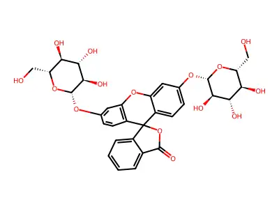 Fluorescein di-b-d-galactopyranoside structure