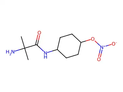 2-amino-2-methyl-N-(4-nitroxycyclohexyl)propionamide structure