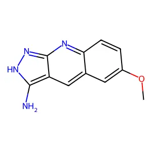 6-methoxy-1H-pyrazolo[3,4-b]quinolin-3-amine structure