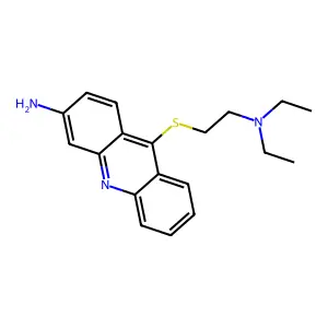 3-Amino-9-(diethylaminoethylthio)acridine structure