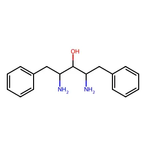 2,4-Diamino-1,5-diphenyl-3-hydroxypentane structure