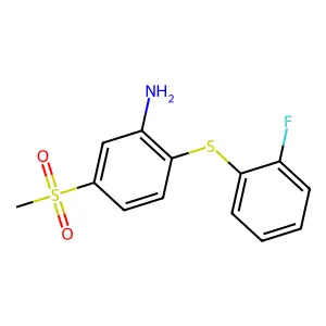 2-((2-Fluorophenyl)thio)-5-(methylsulfonyl)aniline structure
