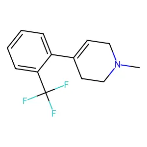 Pyridine, 1,2,3,6-tetrahydro-1-methyl-4-(2-(trifluoromethyl)phenyl)- structure