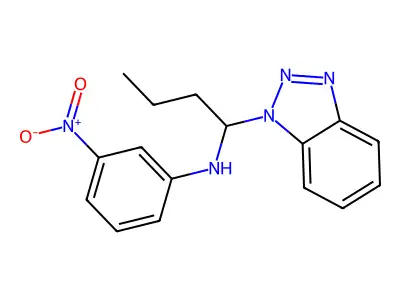 N-[1-(1H-1,2,3-Benzotriazol-1-yl)butyl]-3-nitroaniline structure
