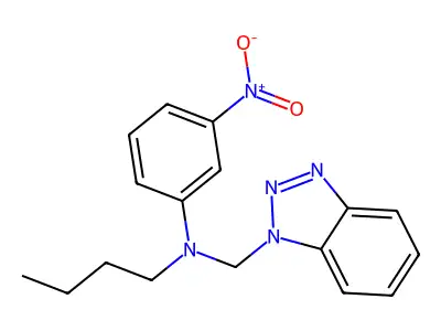 N-(1H-1,2,3-Benzotriazol-1-ylmethyl)-N-butyl-3-nitroaniline structure