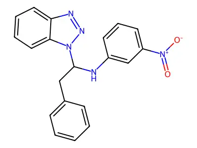N-[1-(1H-1,2,3-Benzotriazol-1-yl)-2-phenylethyl]-3-nitroaniline structure