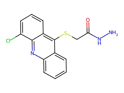 Acetic acid, ((4-chloro-9-acridinyl)thio)-, hydrazide structure