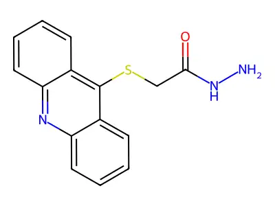 Acetic acid, (9-acridinylthio)-, hydrazide structure