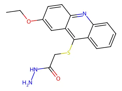 Acetic acid, ((2-ethoxy-9-acridinyl)thio)-, hydrazide structure