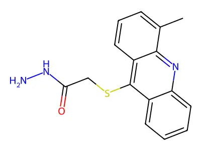 Acetic acid, ((4-methyl-9-acridinyl)thio)-, hydrazide structure