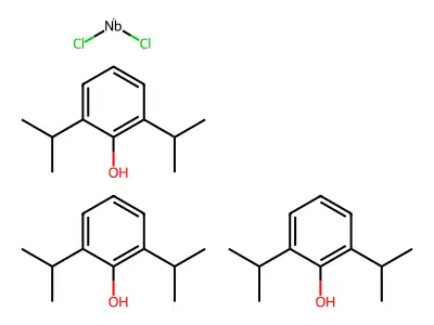 Tris(2,6-diisopropylphenoxy)niobium(V) chloride structure