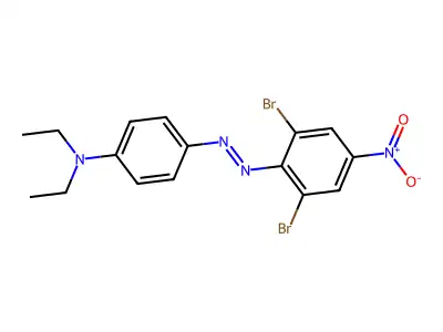 4-[(2,6-dibromo-4-nitrophenyl)diazenyl]-N,N-diethylaniline structure