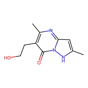 6-(2-hydroxyethyl)-2,5-dimethylpyrazolo[1,5-a]pyrimidin-7(4H)-one structure