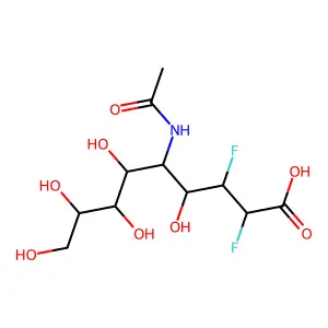 N-乙酰-2-脱氧-2,3-二氟神经氨酸 structure