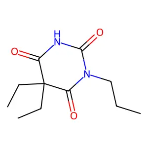 5,5-Diethyl-1-propyl-1,3-diazinane-2,4,6-trione structure
