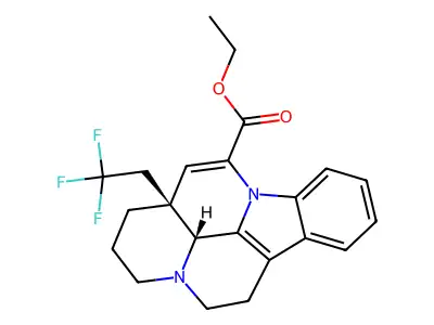 Ethyl 21,21,21-trifluoroapovincaminate structure
