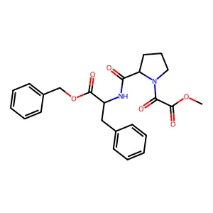 N-(1-(Methoxyoxoacetyl)-D-prolyl)-D-phenylalanine, phenylmethyl ester structure