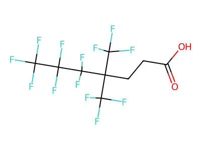 5,5,6,6,7,7,7-heptafluoro-4,4-bis(trifluoromethyl)heptanoic Acid structure