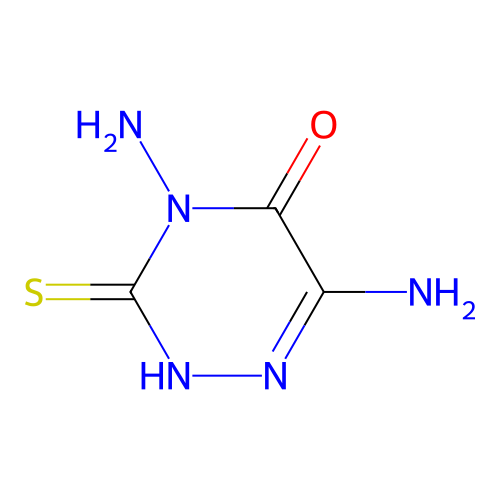 4,6-diamino-3-sulfanylidene-2H-1,2,4-triazin-5-one structure