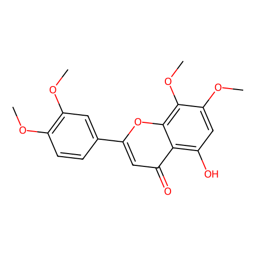 2-(3,4-Dimethoxyphenyl)-5-hydroxy-7,8-dimethoxy-4H-1-benzopyran-4-one structure