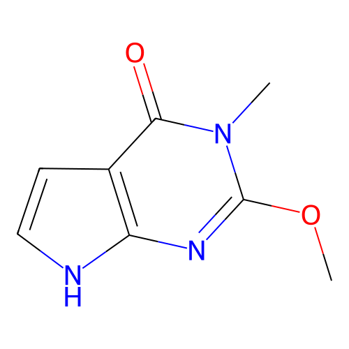 2-methoxy-3-methyl-3,7-dihydro-4H-pyrrolo[2,3-d]pyrimidin-4-one structure