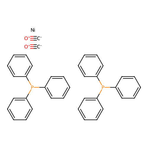 Bis(triphenylphosphine)nickeldicarbonyl structure