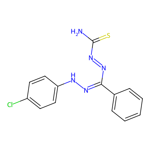 1-(4-Chlorophenyl)-3-phenyl-5-formazancarbothioamide structure