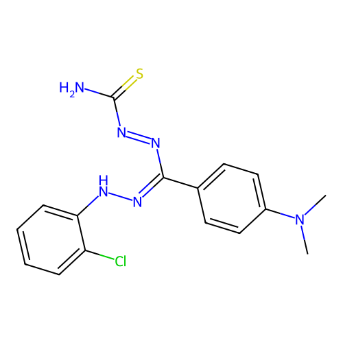 1-(2-Chlorophenyl)-3-(4-(dimethylamino)phenyl)-5-formazancarbothioamide structure
