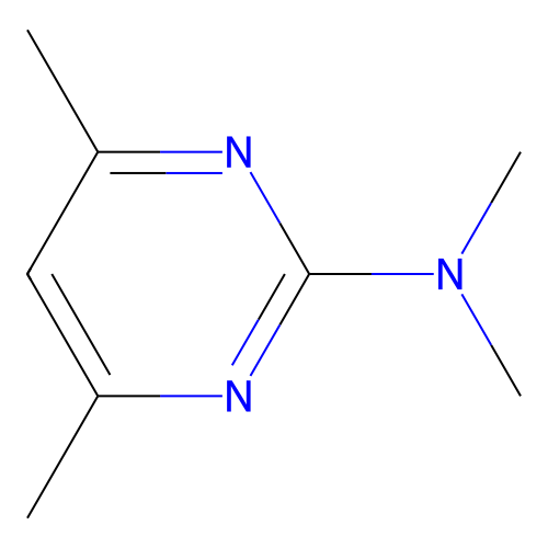 2-Dimethylamino-4,6-dimethyl-pyrimidin structure