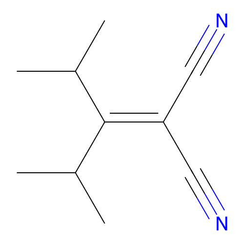 2-(1-Isopropyl-2-methylpropylidene)malononitrile structure