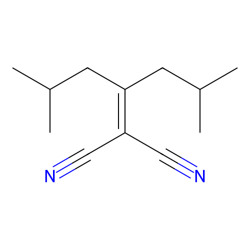 2-(1-Isobutyl-3-methylbutylidene)malononitrile structure