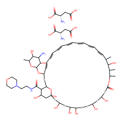 Amphotericin B 2-morpholinoethyl amide diaspartate structure