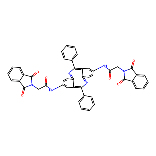 2,8-Diphthalimidoacetamido-6,12-diphenyldibenzo(b,f)(1,5)diazocine structure