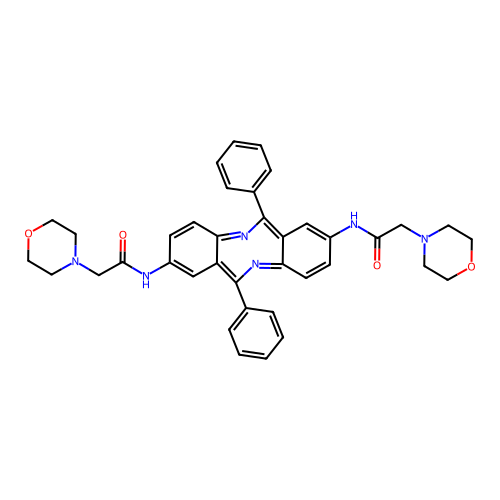 Morpholineacetamide, N,N'-(6,12-diphenyldibenzo(b,f)(1,5)diazocine-2,8-diyl)bis- structure