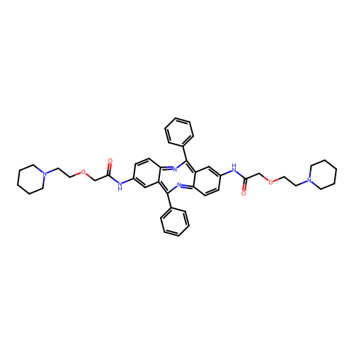 2,8-Di(2-piperidinoethoxyacetamido)-6,12-diphenyldibenzo(b,f)(1,5)diazocine structure