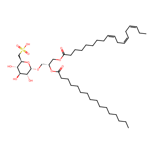 18:3,16:0 sulfolipid, Na salt structure