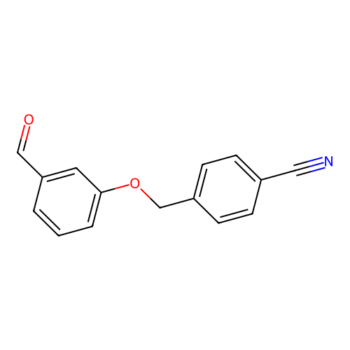 4-[(3-Formylphenoxy)methyl]benzonitrile structure