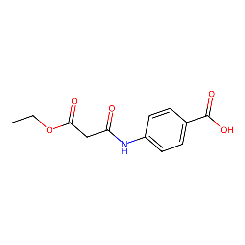 4-(3-Ethoxy-3-oxopropanamido)benzoic acid structure
