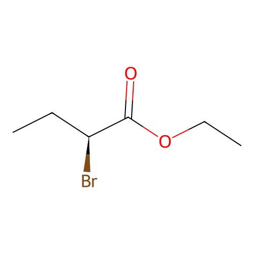 Ethyl alpha-bromobutyrate, (-)- structure
