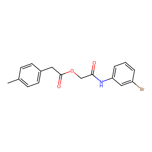 2-[(3-Bromophenyl)amino]-2-oxoethyl (4-methylphenyl)acetate structure