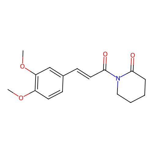 1-[3-(3,4-Dimethoxyphenyl)prop-2-enoyl]piperidin-2-one structure