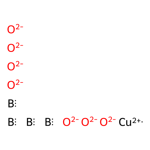 Tetraboron copper heptaoxide structure
