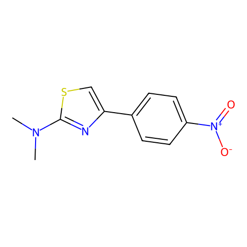 2-(Dimethylamino)-4-{4-nitrophenyl}-1,3-thiazole structure