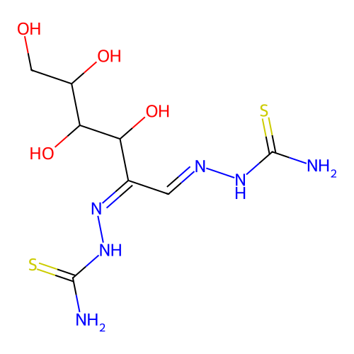 (2E,2'E)-2,2'-[(1E,2E)-3,4,5,6-Tetrahydroxyhexane-1,2-diylidene]di(hydrazine-1-carbothioamide) structure