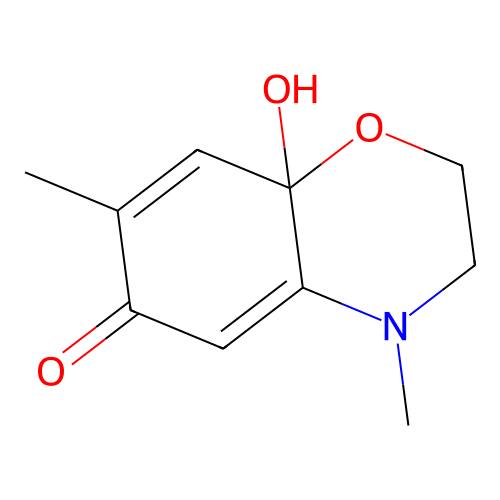 2H-1,4Benzoxazin-6(8aH)-one, 3,4-dihydro-8a-hydroxy-4,7-dimethyl structure