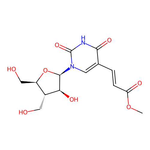 (3'-OHCH2 Ara-5-CH=CHCOOMe)U structure